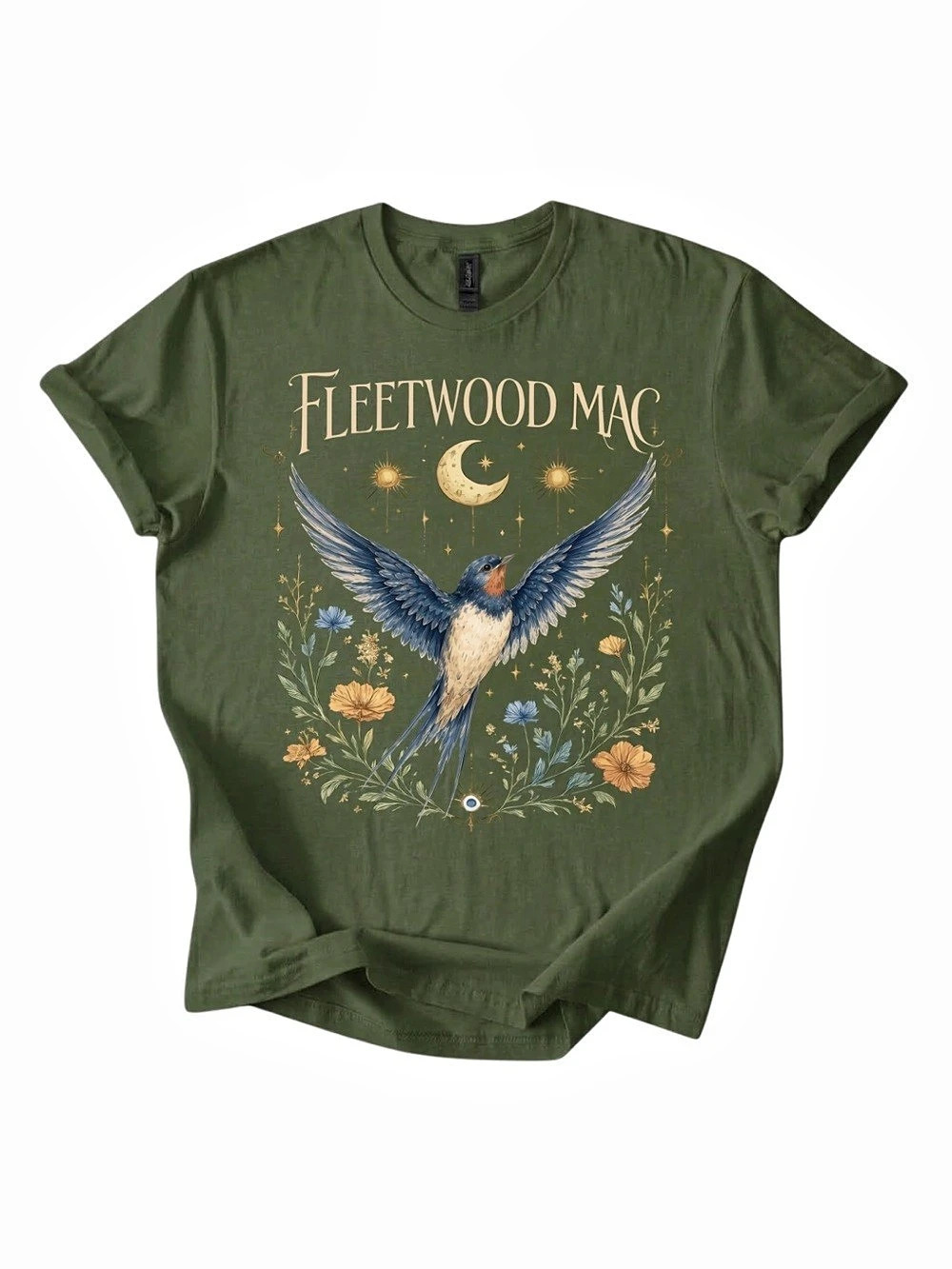 Gildan Fleetwood Mac Graphic Tee in Green